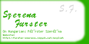 szerena furster business card